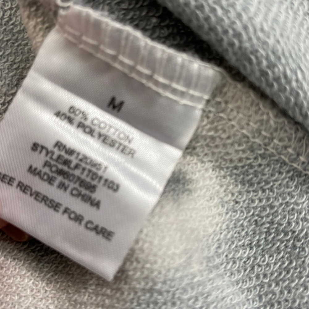 Olive‎ + Oak Tie Dye Cropped Sweatshirt Womens Medium Gray Long Sleeve Oversized - Picture 4 of 10